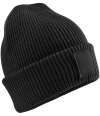 BB336B B336B Beechfield Kids Deep Cuffed Tonal Patch Beanie Black colour image